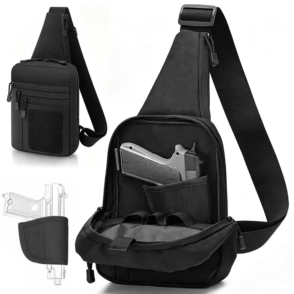 Edc Carry Bag For Pistol - حقيبة صدرية مخفية لحمل المسدس، حقيبة