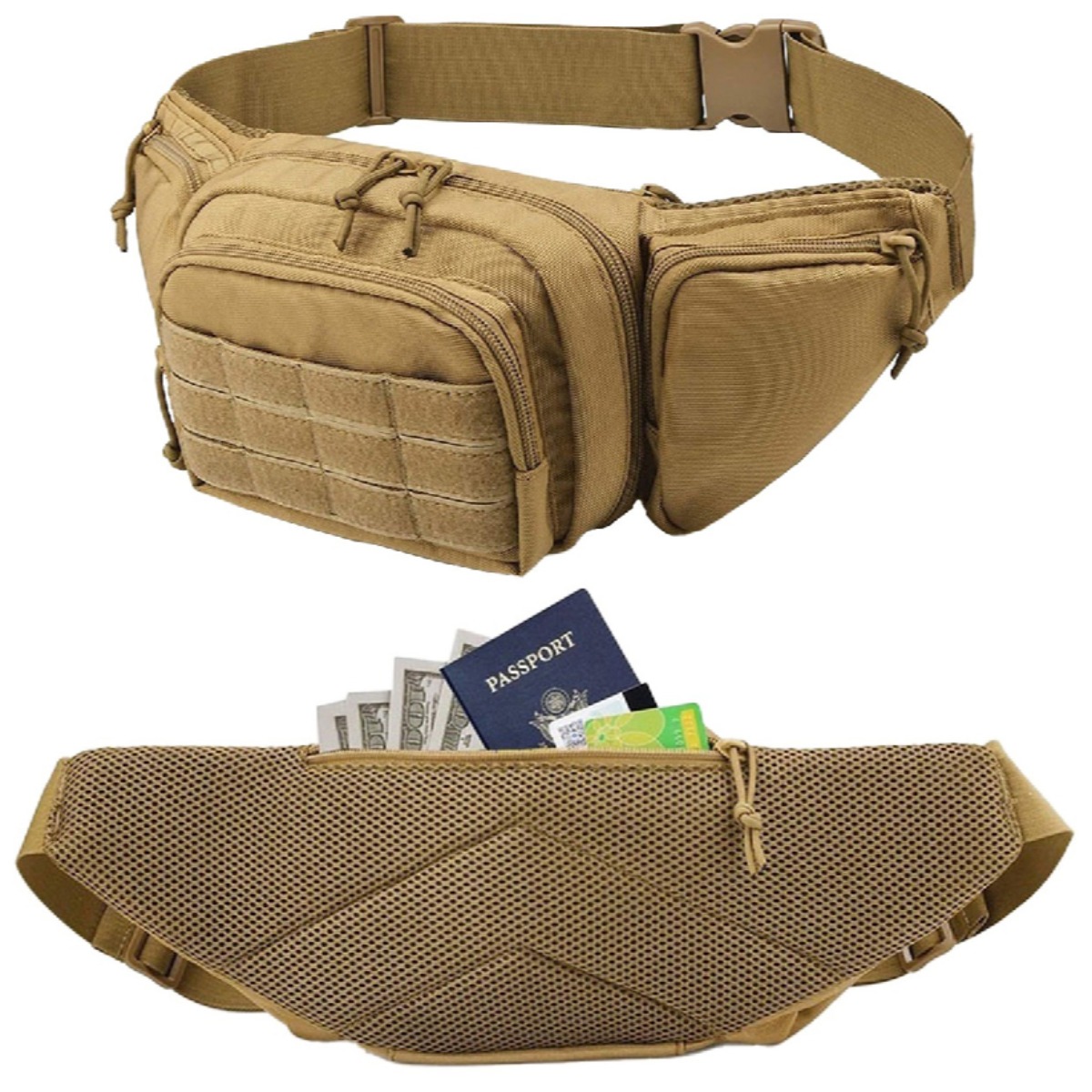حقيبة خصر تكتيكية MOLLE للحمل  - مراجعة Edc Concealed Carry Fanny Pack وسعره