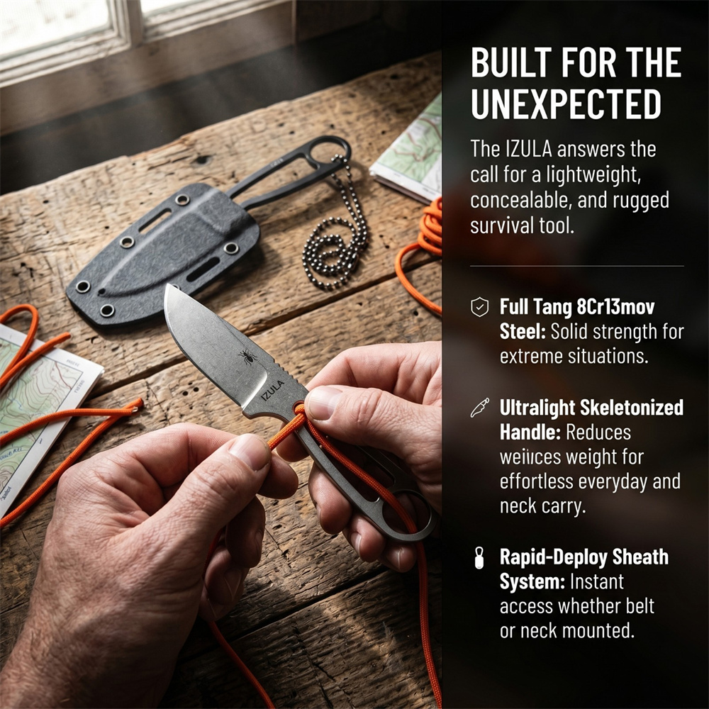 سكين نجاة يومي بشفرة ثابتة كام - مراجعة Edc Concealed Carry Knife وسعره