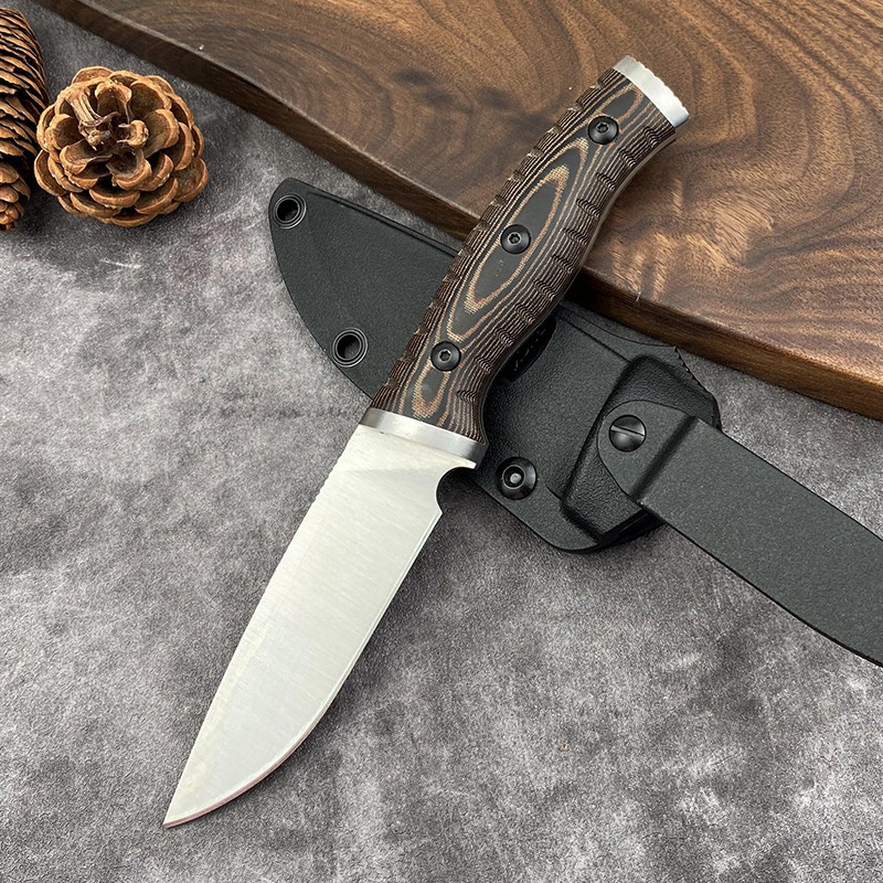 سكين مستقيم D2 بليد G10 مقبض E - مراجعة Edc Fixed Blade Deep Carry وسعره