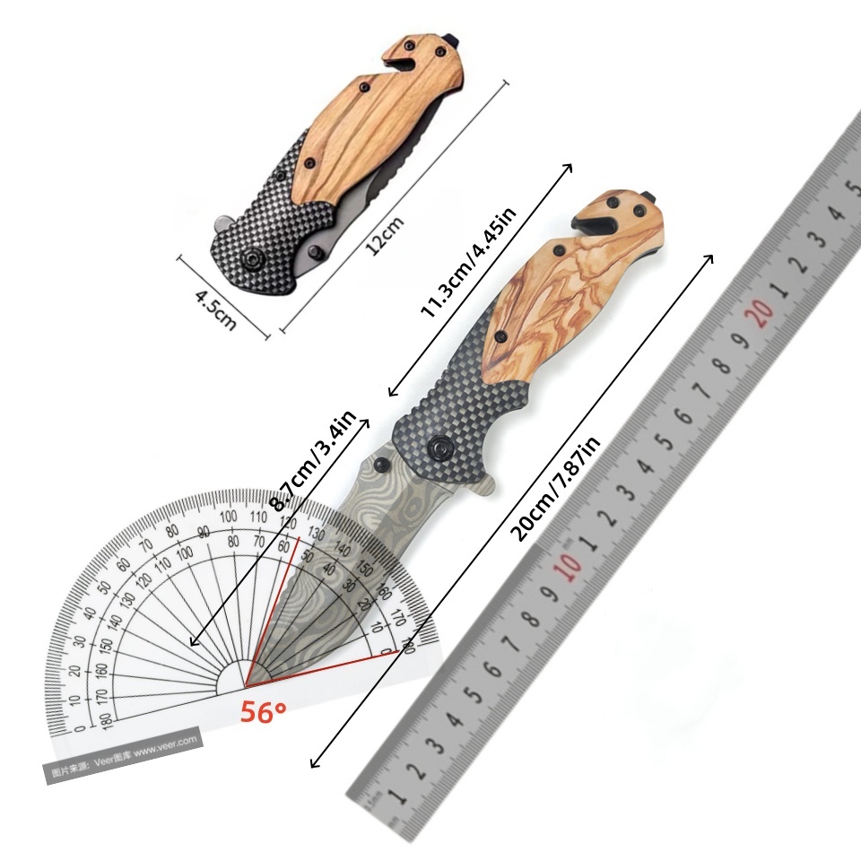 سكين قابل للطي بنمط دمشقي، شفر - مراجعة Edc Concealed Carry Knife وسعره