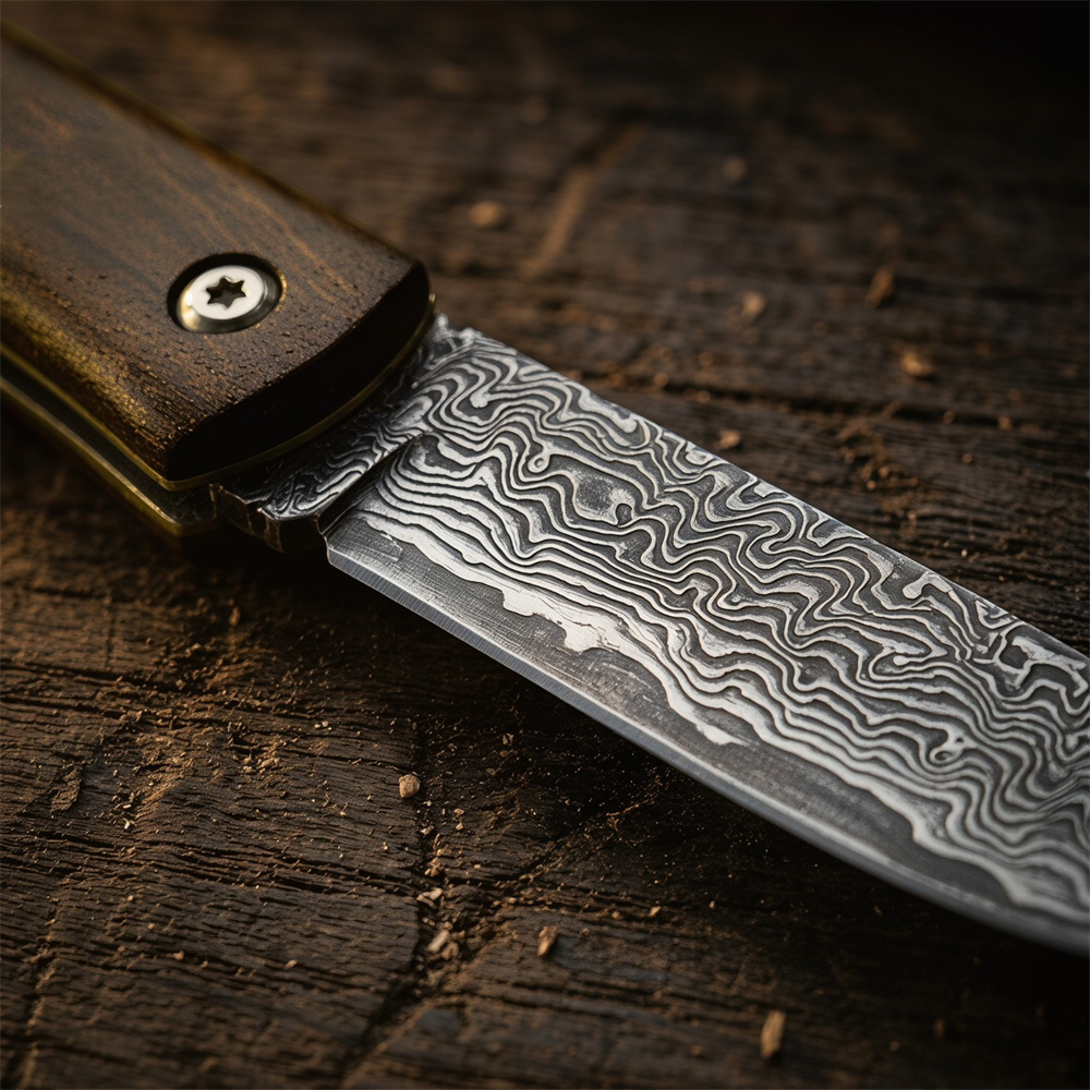 سكين جيب دمشقي قابل للطي صغير  - مراجعة Edc Fixed Blade Deep Carry وسعره